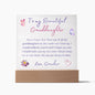 To My Beautiful Granddaughter | Square Acrylic Plaque
