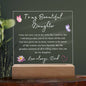 To My Beautiful Daughter | Square Acrylic Plaque