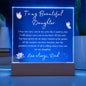 To My Beautiful Daughter | Square Acrylic Plaque