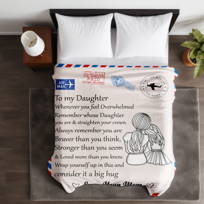 To My Daughter | Velveteen Plush Blanket